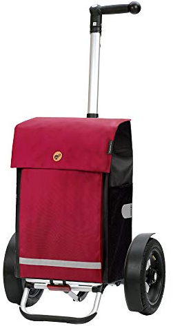Andersen Shopper Tura Alu klappbar mit Luftreifen Ø 29cm und 61 Liter Tasche Martje rot