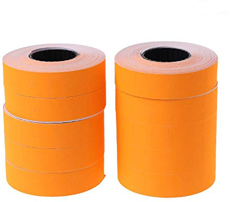 10 Rollen Etiketten Preisauszeichner Preisetiketten Etiketten, 21mm x 12mm, 10 Rollen Für MX- 5500 Labels