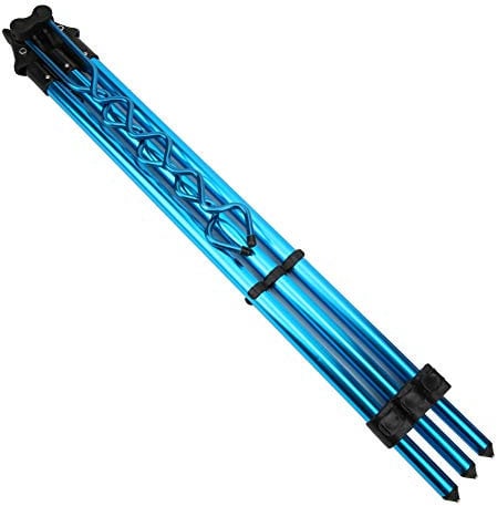 Leftwei Fishing Rods Tripod Stand, Aluminium Alloy Dazzling Portable Sea Pole Bracket Tripod Telescopic Fishing Rod Stand Rest Tackle Accessory