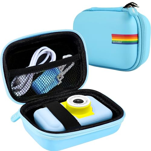 Leayjeen Kids Digital Camera Case, Compatible with Gofunly/Hangrui/Cocopa/GREENKINDER/YunLone/arnssien/Vavkasi, Christmas Birthday Gift Toys for Boys and Girls(Case Only) Blue