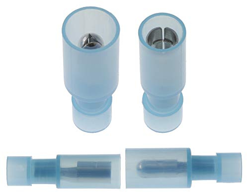 100-tlg Blaue Rundstecker & Hülsen 1.5-2.5 mm² Nylon Isolierung Kabelstecker Kabelschuh Stecker