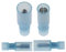 100-tlg Blaue Rundstecker & Hülsen 1.5-2.5 mm² Nylon Isolierung Kabelstecker Kabelschuh Stecker