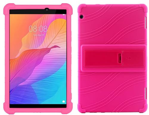 SsHhUu Funda para Huawei MediaPad T3 10 9.6, Funda de Silicona Protectora a Prueba de Golpes para niños para Huawei MediaPad T3 10 9.6 Pulgadas, Rose