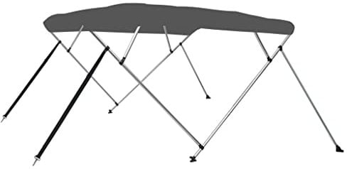 vidaXL 4-Bow Bimini Top mit Edelstahl-Clip Bootsverdeck Boot Verdeck Sonnendach Sonnenverdeck Sonnensegel Sonnenschutz Anthrazit 243x210x137cm