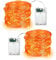 PhilzOps Herbst Deko Lichterkette, 2 Stück 6M 60 LED Orange Halloween Lichterketten Batterie Betrieb Innen Micro Silberdraht Sterne Beleuchtung für Zimmer Erntedankfest Party Weihnachtsfeier Flasche