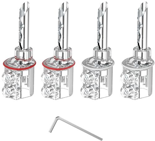 Preffair 4PCS Audio Banana Plug, Dual Screw Lock 24K Rhodium Plated Speaker Cable Cord Connector Jack for Audio/Video Receiver, Home Theater, Amplifier, DAC, Subwoofer, HDTV(with 1 Piece Allen Wrench)