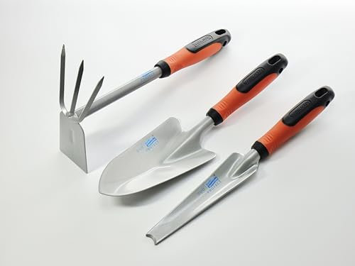 Gartengeräteset Como Trio 01, Schaufel, Doppelhacke, Unkrautstecher