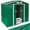 tectake® Cobertizo Jardín Metálico, Caseta Jardin Exterior, Almacenaje Herramientas Jardín, Bicicletas, Armario Jardin Exterior Metálico, Puerta Corredera, Seguridad Candado - Verde/Blanco
