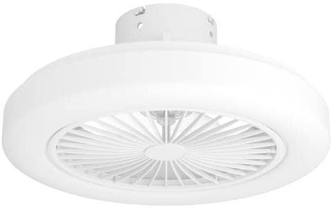 EGLO Deckenventilator mit Beleuchtung Ortona, Ventilator Decke dimmbar mit Fernbedienung, Timer und 3 Geschwindigkeiten, Kunststoff in weiß, warmweiß - kaltweiß, Ø 46 cm