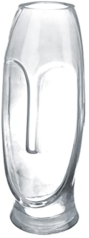 Casablanca Vase en Verre, Gris, Hauteur 30 cm