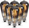 HISAYSY Lot de 6 ampoules Edison vintage LED blanc chaud E27 4 W Ampoule rétro vintage antique Idéal pour l'éclairage nostalgique et rétro dans la famille, l'hôtel, le bar, etc. - Gris fumé