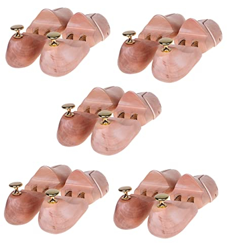 HIMRY® 5 Paia | TENDISCARPE Legno naturale, orma per scarpe, Unisex forme di scarpe, tendiscarpe in legno forma per Calzature 43 - Calzature 44, KXB6000-43-5P