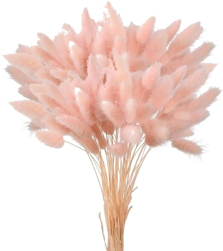 60Pcs Getrocknetes Pampasgras, Natürlich Blumenstrauß, Bodenvase Deko, Künstlich Groß Trockenblumen