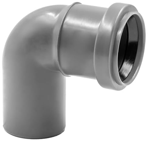 Arco HT, DN 50, 90°, grigio | 90 gradi di scarico PP | raccordo DN 50, resistente alla corrosione