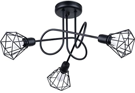 Sollux Artemis Kronleuchter – Kronleuchter für Schlafzimmer – LED Kronleuchter für Wohnzimmer – Flurbeleuchtung Decke – Moderne Kronleuchter – Schwarz – 50-60Hz, ~220-230V E14 3x40W 3x12W LED