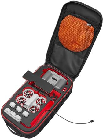 TomCase Rucksack „Ready to Charge” für DJI Neo Fly More Combo und viel Zubehör - robust & wasserabweisend - Outdoor Drohnenrucksack - atmungsaktiv, ergonomischer