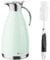 PYKAL Thermoskanne 2 liter aus Edelstahl - 2L Vakuum Isolierkanne für 24h - Große Edelstahl Thermo Kaffeekanne & Teekanne mit Reinigungsbürste - Grün