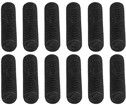 E-Gitarren-Schrauben, 12 Stück Durchsichtiges Gewinde, Enge Verbindung, Langlebige Gitarrenschrauben, Starke Freie Metallgrate Zum Austausch (Schwarz)