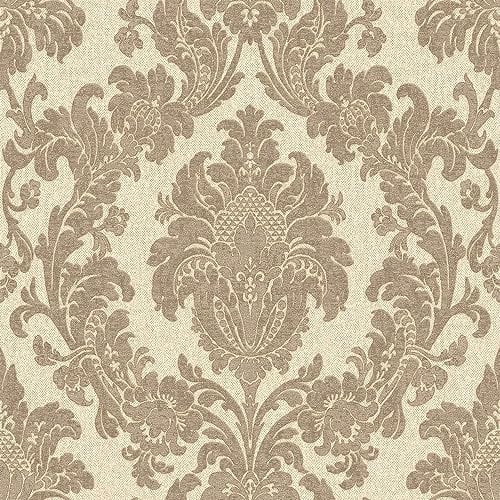 Belgravia Decor Ciara Damask Soft Beige Wallpaper GB4410 - Italian Heavyweight
