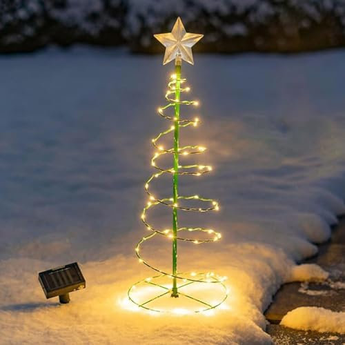 Sunshine smile Illuminazione per albero di Natale per esterni, a energia solare, per esterni, per esterni, a energia solare, impermeabile, per Natale, 5788/FNGM+