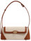 zhongningyifeng Clutch Umhängetasche Klein für Frauen PU Leder Canvas Mini Tote Handtasche Geldbörse mit Schnallenverschluss (brown)