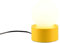 Kugel Tischleuchte GELB, Touch-Funktion, Glasschirm Weiß Ø12cm, Höhe 17cm