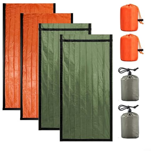 Outdoor Survival Schlafsack Wasserdicht Leichte Decke 4 Stück