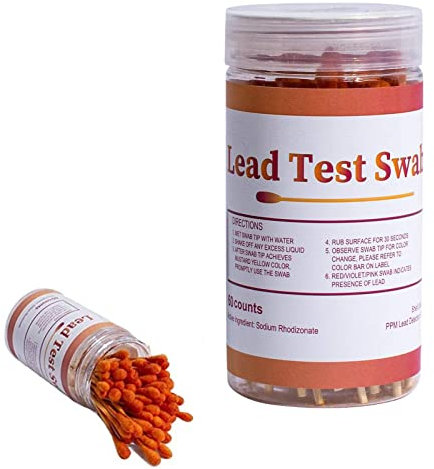 Sofort-Lead-Test-Kit | 30-teiliges Blei-Farbtest- Kit für Zuhause, Sofort- Teststäbchen - für alle lackierten Oberflächen, Keramik, Geschirr, Metall, schnelle Testergebnisse in 30 Sekunden