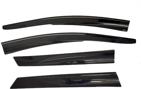 Rumplex Windabweiser Luftabweiser Regenabweiser Seitenfensterabweiser Kompatibel mit Dacia Duster 2017-2024 Autofenster Regenschutz Regenabweiser Anklebbare Deflektoren 4 Stück Externe Passform