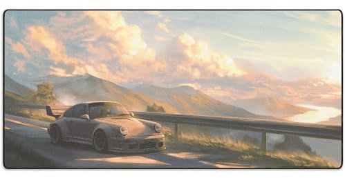 DURAGLYDE MPCO Porsche-Pink Großes Gaming-Mauspad WFH (groß (91,4 x 43,2 cm) AeroGlyde-Stoff)