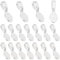 Beebeecraft 1 Box 30Pcs Glue on Bails Oval Pendant Bails Charms 925 Sterling Silver Plated Flat Pad Necklace Findings for Jewelry Making DIY Crafts