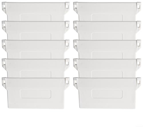 Verschönern Sie Ihre vertikalen Jalousien mit 10 Ersatz-Lamellen, weiß (89 mm)