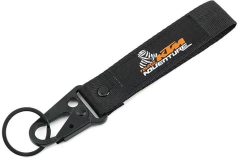 BedEuu Porte-clés de voiture avec boucle de bouche d'aigle - Accessoires de moto - Porte-clés brodé pour KT-&M Duke - Cadeau - Accessoire automobile, Noir , taille unique