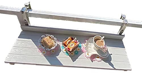 SGKOMN Balkon-Stehtisch für Geländer, Klappbarer Hängetisch, 80 x 26 cm, Stehtisch für den Außenbereich, Beistelltisch für Balkongeländer im Freien, Beistelltische für die Terrasse, (31.4 * 10.2in)