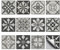 CHGCRAFT 36 Stück 12 Stil Grau Talabella Mexiko Fliesenaufkleber 10x10cm für die Küche Badezimmer Schlafzimmer Wand Kamin Bodendekoration