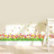 WandSticker4U®- Wandtattoo Blumen TULPEN Blumenwiese (Breite: 2.3 M) I Wandsticker Blumen grüne Wiese Gräser Pflanzen Aufkleber Frühling I Wanddeko Wohnzimmer Schlafzimmer Kinderzimmer Küche Flur