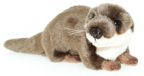 tachi Plüschtier Otter stehend Kuscheltier, beige braun Fischotter Stofftier 28 cm