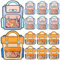 20 Stück Geschenktüten aus Kunststoff Cartoon Schultaschen Cookie Rucksack Partygeschenktüten mit Griffen und Reißverschlüssen zum Verpacken von Snacks Verwendet Lebensmittelbeuteln