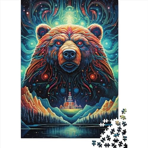 Bären-Puzzle, 100% Recycling-Karton, 100% Recycling-Karton, Puzzle für Jungen oder Mädchen, Ostergeschenk, 70 x 50 cm, 1000 Teile