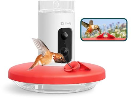Birdfy Smart Hummingbird Feeder with Camera, 7-Day Free AI Identify Cloud Storage, Auto Capture Bird Video & Instant Notification, Ant and Bee Proof & Easy Clean - 14oz