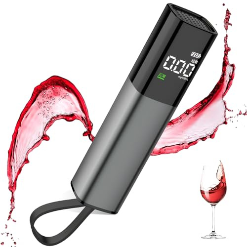 YUFFQOPC Alkoholtester, Alkoholtester Polizeigenau, Professioneller LCD-Anzeige Aufladbar Promillemessgerät, Tragbarer Atemalkoholtester, Alkoholmessgeräte für Persönlichen und Professionellen