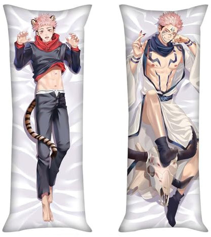 ZUBIX Anime-Kissenbezug, für Gojo Satoru Body Kissenbezug doppelseitig gemusterter Umarmungskissen Bezug Raumdekoration,50 * 160cm-6