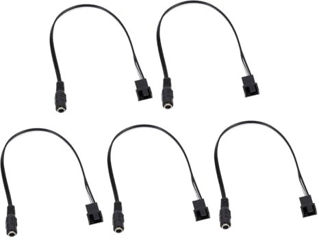 Operitacx 5pcs Dc Power Pin Adapter Fan Adapter Cable Power Extension Cord for Cooling Fans in Computer Case