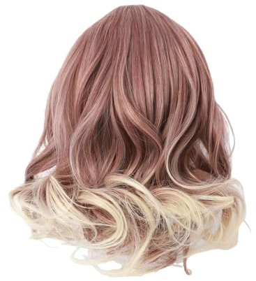 Sharplace 20 cm Puppenperücke, lockiges Haar für 33–36 cm Kopf, süß, weich, für Puppendekor, Robustes DIY-Haarverlängerungszubehör, Mädchen-Geburtstagsgeschenk