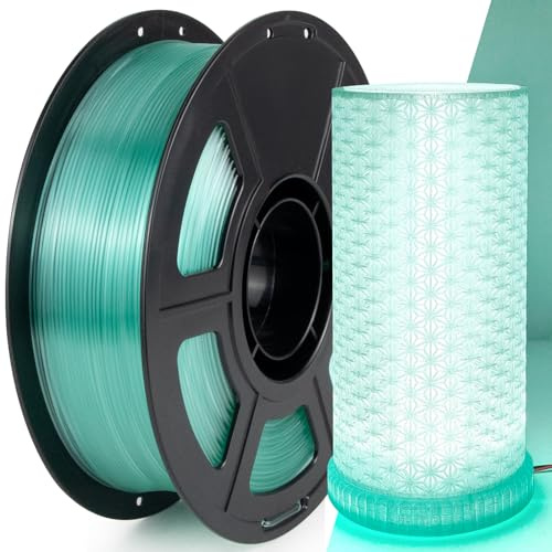 IEMAI PETG Filament 1.75mm, Transparent PETG Cyan 1Kg, High Speed 3D Drucker Filament, Maßgenauigkeit +/- 0,02 mm, Geeignet für den Druck von Lampenschirmen Dekorationen