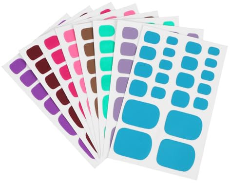 Mikinona 8 Feuilles Autocollants Ongles Orteil Couleurs Adhésifs Nail Art Femme Diy Manucure