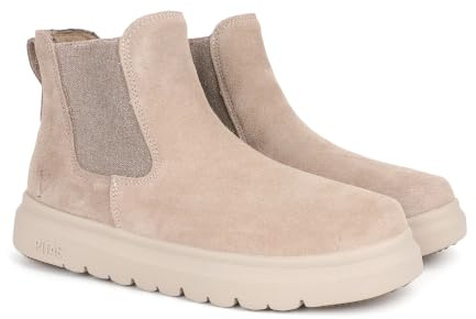 Pitas | NANTES | Stivali casual da donna | Stivaletti in pelle| Scarpa urbani | Mocassini | Nautiche invernali | Sneakers Casual | Calzatura Senza lacci | Calzature Walkinpitas | Beige | 37