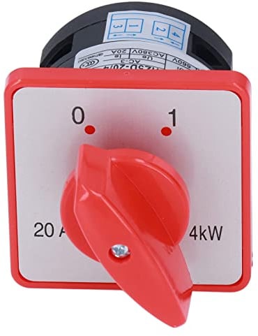 ViaGasaFamido Wechselschalter Drehknopf 1 Pol 2 Positionen AC 380 V für Motorstartrotation Umkehrgeschwindigkeit Regulierungsschaltung Umwandlungssteuerung