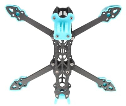 Walmeck Lannrc Mark4 5inch FPV Carbonfaserrahmen Langstrecken Freestyle Racing Drohne (Blau)