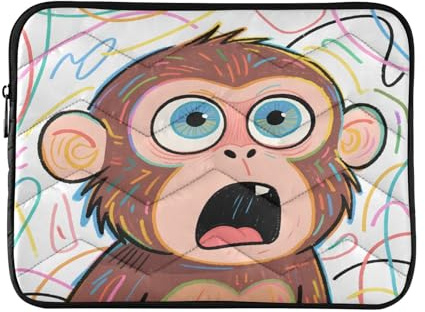 Colorful Monkey White 13 trapuntato Laptop Sleeve Case Soft Notebook Protector Bag Computer Carry Case